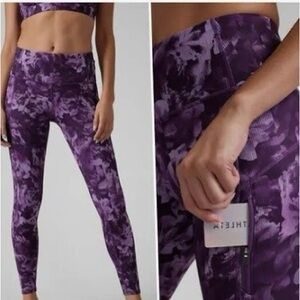 Athleta Rainier‎ Printed Tight Spliced Floral Basalt Violet Women’s Leggings XS